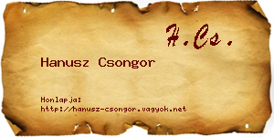 Hanusz Csongor névjegykártya