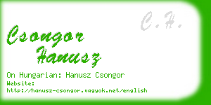 csongor hanusz business card